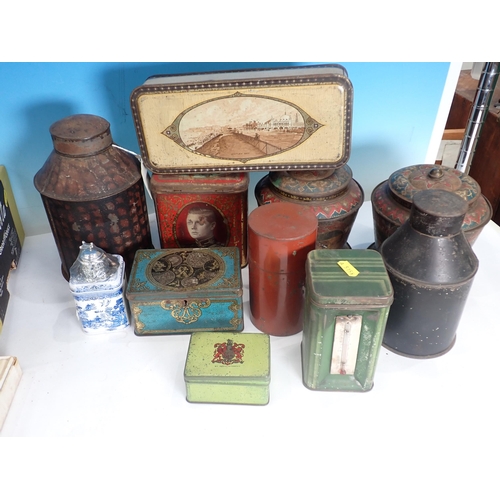 269 - A pair of Liptons Teas 1890 tin Tea Caddies and various other Tea Caddies