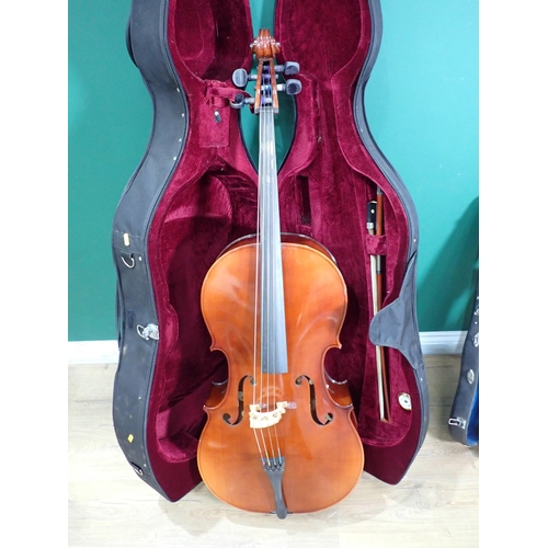 293 - A Cello in case and a Japanese Violin in case