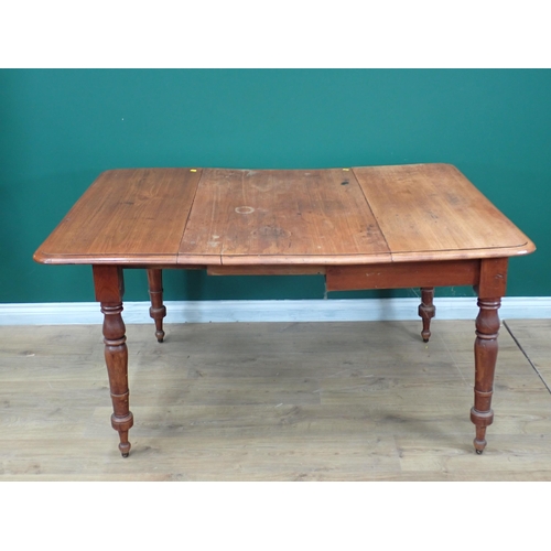 319 - A 19th Century dropleaf Table with turned supports, 3ft 3in