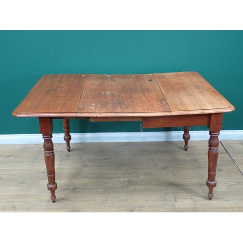 319 - A 19th Century dropleaf Table with turned supports, 3ft 3in