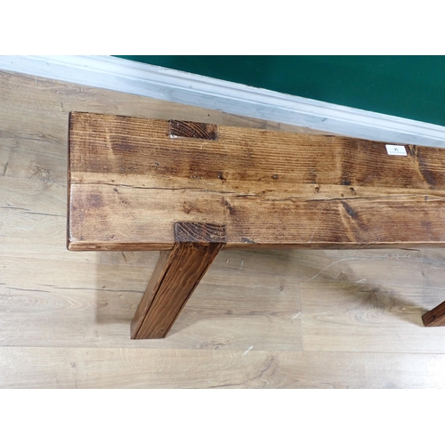 34 - A rustic pine Bench 4ft x 1ft 6in