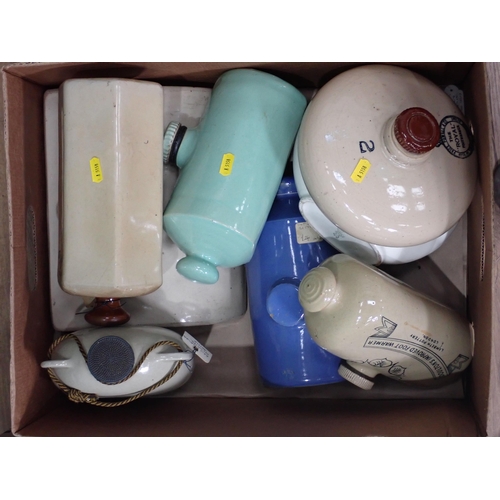 364 - Two boxes of stoneware Hot Water Bottles