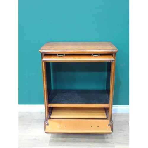 37 - A Brights of Nettlebed yew wood veneered TV Cabinet 3ft 1in H x 2ft 6in W