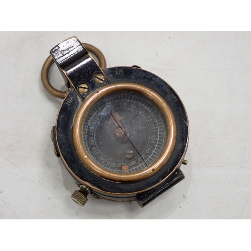 380 - A WW1 British Military Compass in leather case.