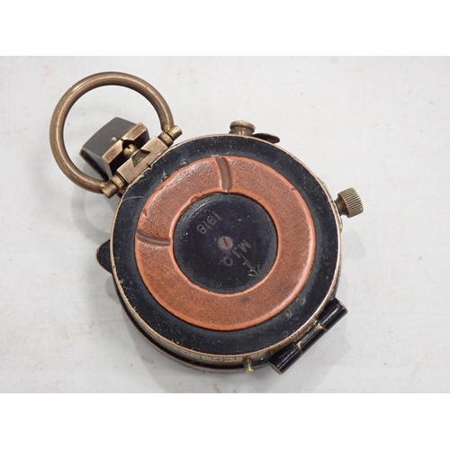 380 - A WW1 British Military Compass in leather case.