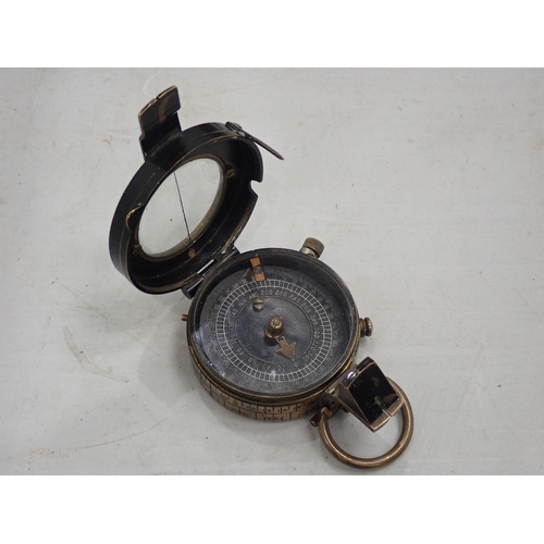 380 - A WW1 British Military Compass in leather case.