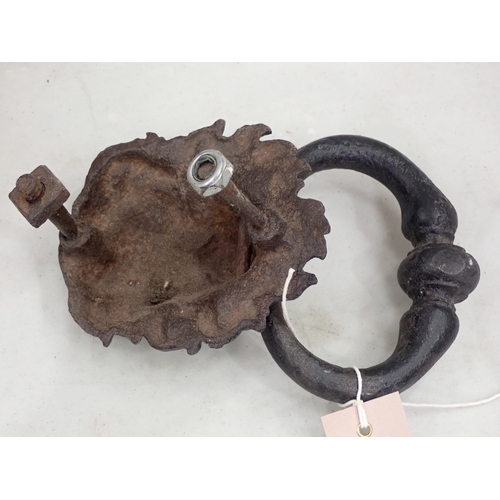 383 - A 19th Century cast iron Lion Door Knocker