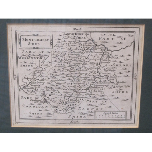 402 - RICHARD BLOME. A printed Map of Shropshire, coloured, sold by Thomas Taylor at the Golden Lyon in Fl... 