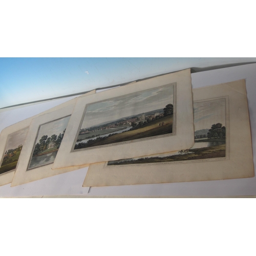 413 - AFTER JOSEPH FARRINGTON. A selection of unframed colour reprints depicting scenes at Putney Bridge; ... 