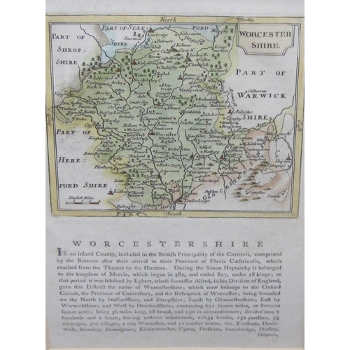 447 - J. CARY. A Map of Worcestershire; together with another Map of the County of Worcestershire by C and... 