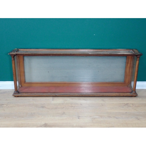 45 - A Victorian mahogany cased and glazed Display Cabinet 4ft 10in W x 1ft 9in H