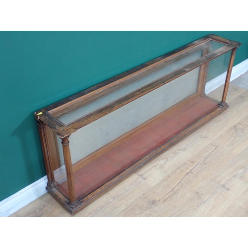 45 - A Victorian mahogany cased and glazed Display Cabinet 4ft 10in W x 1ft 9in H