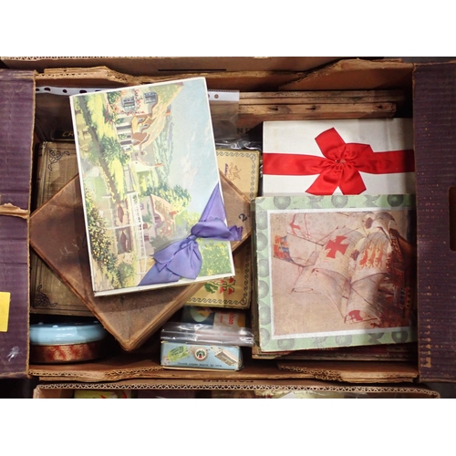 46 - Four boxes of antique Biscuit Tins and cardboard Advertising Boxes