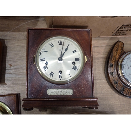 490 - Two boxes of Various Clocks, Barometers Radios etc