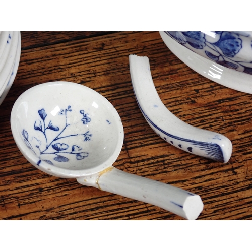 492 - A miniature part Dinner Set in blue and white floral design