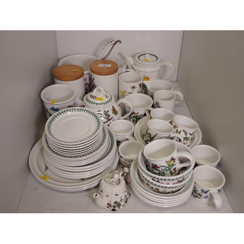 497 - A quantity of Portmeirion China including Teapot, Jars, Plates etc