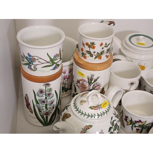 497 - A quantity of Portmeirion China including Teapot, Jars, Plates etc