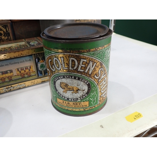 569 - Ten Biscuit and Golden Syrup Tins