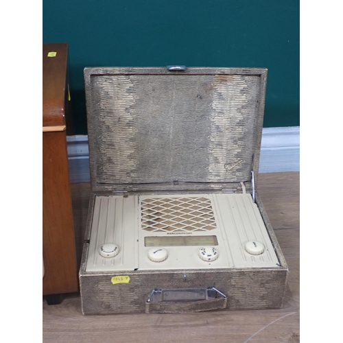 575 - A walnut veneered Transistor Radio and a Marconiphone Radio