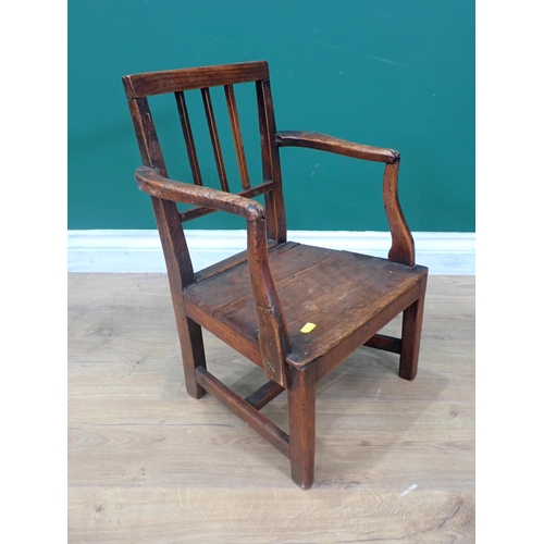 580 - An 18th Century ash and elm child's Elbow Chair