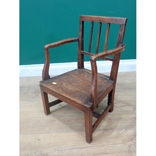 580 - An 18th Century ash and elm child's Elbow Chair