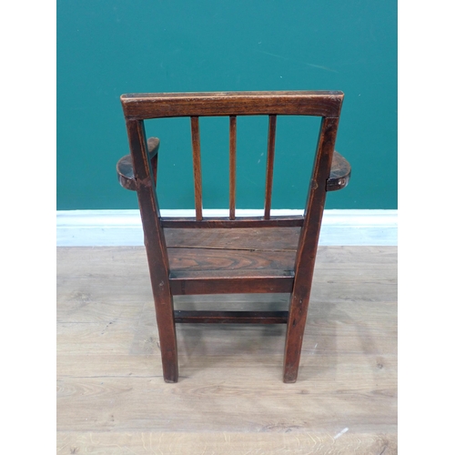 580 - An 18th Century ash and elm child's Elbow Chair