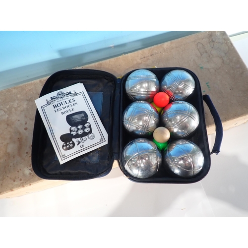 62 - A set of Boules and a boxed Escor Croquet Set