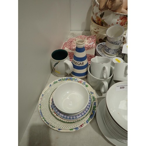 609 - Three Wash Sets, Thomas Coffee Set, Cheese Dish and Cover, etc.