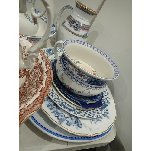 609 - Three Wash Sets, Thomas Coffee Set, Cheese Dish and Cover, etc.