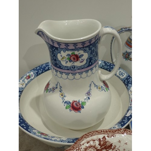 609 - Three Wash Sets, Thomas Coffee Set, Cheese Dish and Cover, etc.