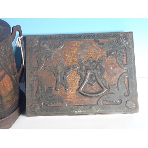 630 - A Barringer & Wallis 'Sylvan Vase' Biscuit Tin and two Huntley and Palmers Biscuit Tins