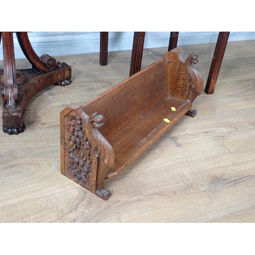 70 - A 19th Century rosewood circular Pillar Table mounted upon leafage carved baluster column and three ... 