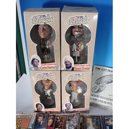 81 - Two boxes of Star Trek Figures and Dioramas and Carry On Bobblehead Dolls