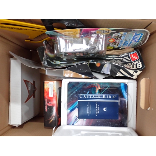 81 - Two boxes of Star Trek Figures and Dioramas and Carry On Bobblehead Dolls