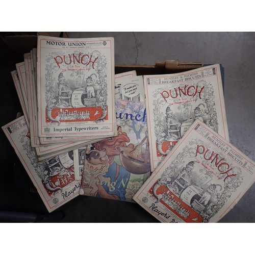 355 - A box of Punch Magazines