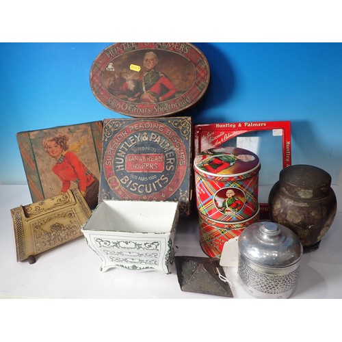 727 - A Huntley and Palmer oval Shortbread Tin and other Tins