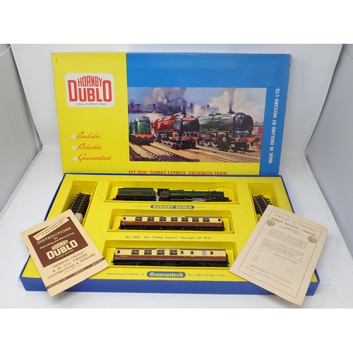 1003 - A boxed Hornby-Dublo No.2020 2-rail 'Torbay Express' Set, mint and boxed. All items in mint conditio... 