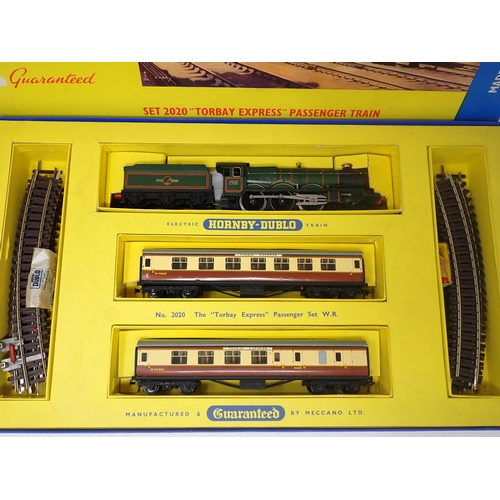 1003 - A boxed Hornby-Dublo No.2020 2-rail 'Torbay Express' Set, mint and boxed. All items in mint conditio... 