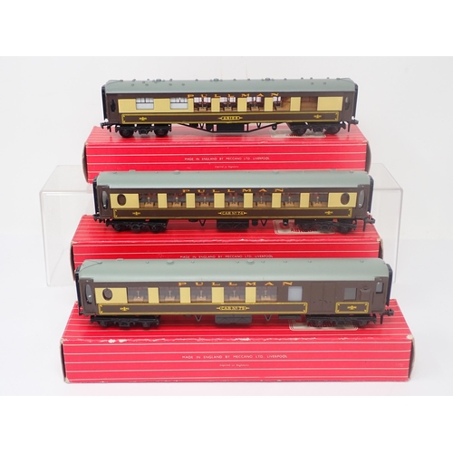 1023 - A rake of three boxed Hornby-Dublo Pullman Coaches. Coaches comprising 4035, 4036, 4037, all with th... 