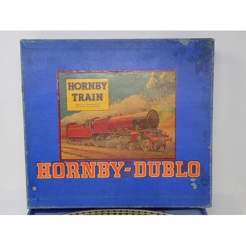 1036 - A rare Hornby-Dublo EDG7 LNER Tank Goods Set with Royal Scot Box. This rare set has a factory date s... 