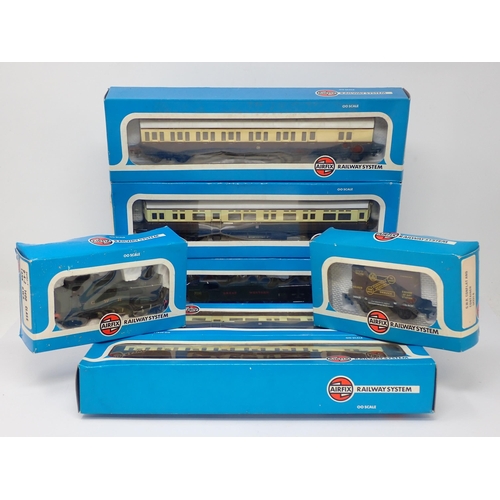 1071 - A boxed Airfix 00 gauge 2-6-2 Prairie Tank Locomotive, a boxed 0-4-2 1400 Class Locomotive, tow boxe... 