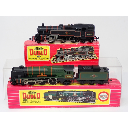 1078 - A boxed Hornby-Dublo 2-rail West Country 'Barnstaple' Locomotive and a boxed No.2218 2-6-4T Locomoti... 