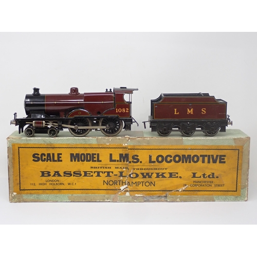 1100 - A boxed Bassett-Lowke No.5302/0 0 gauge 3-rail LMS Midland Compound 4-4-0 Locomotive, excellent cond... 