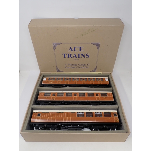 1102 - A boxed Ace Train 0 gauge Set of four LNER C4 Coaches. Unused with no signs of use to wheels, box in... 