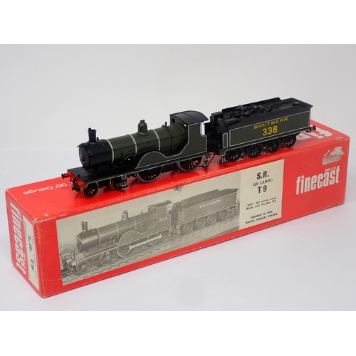 1111 - A Will's Finecast kitbuilt 00 gauge S.R (ex L.S.W.R) T9 Class Locomotive No.388 olive livery in orig... 