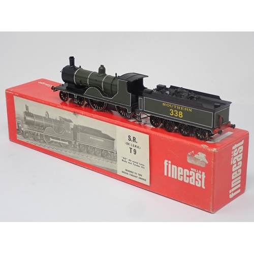 1111 - A Will's Finecast kitbuilt 00 gauge S.R (ex L.S.W.R) T9 Class Locomotive No.388 olive livery in orig... 