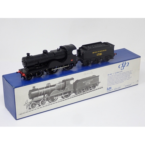 1112 - A DJH kitbuilt 00 gauge SR 'L' Class Locomotive No.1781 in Southern black livery, in original box