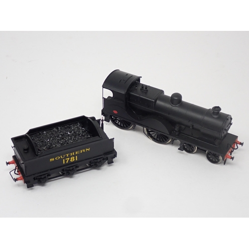 1112 - A DJH kitbuilt 00 gauge SR 'L' Class Locomotive No.1781 in Southern black livery, in original box