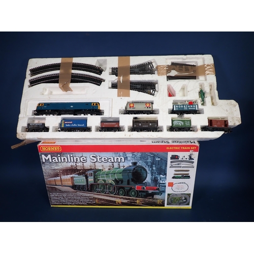 1135 - A boxed Hornby 00 gauge 'Mainline Steam' Set with L.N.E.R. B12 Locomotive and a Diesel Goods Set in ... 