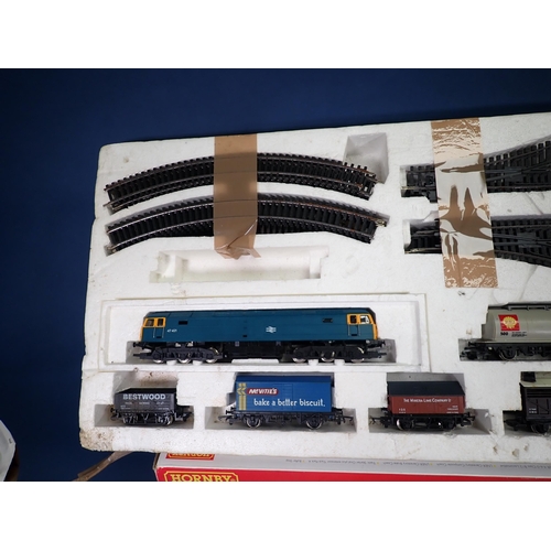 1135 - A boxed Hornby 00 gauge 'Mainline Steam' Set with L.N.E.R. B12 Locomotive and a Diesel Goods Set in ... 